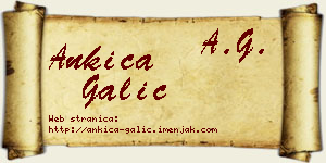 Ankica Galić vizit kartica